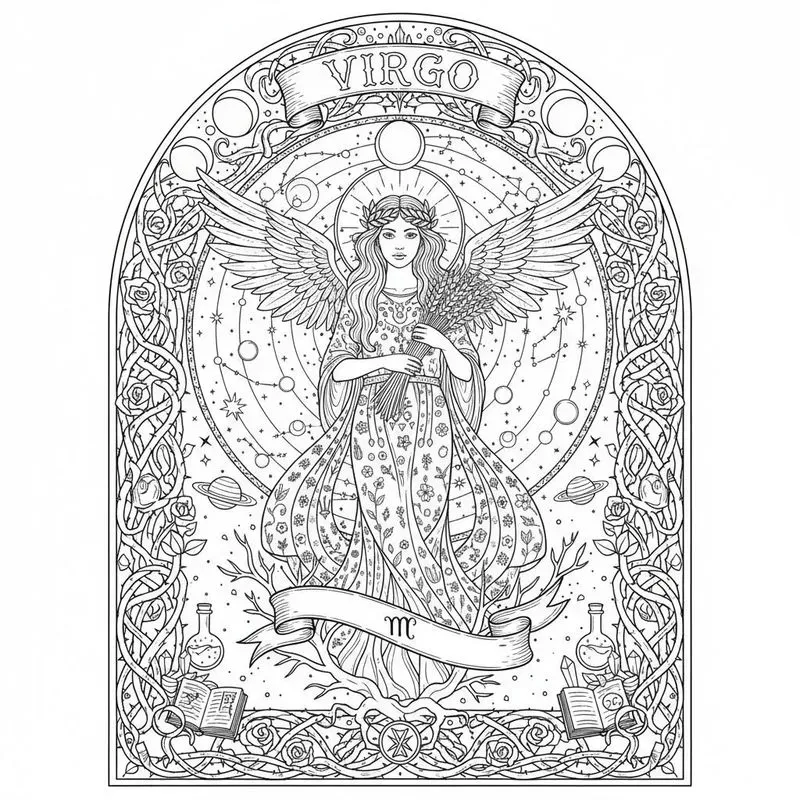 Zodiac Astrology Coloring Book Pages