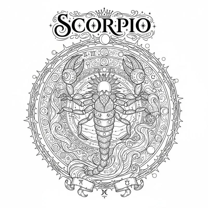 Zodiac Astrology Coloring Book Pages