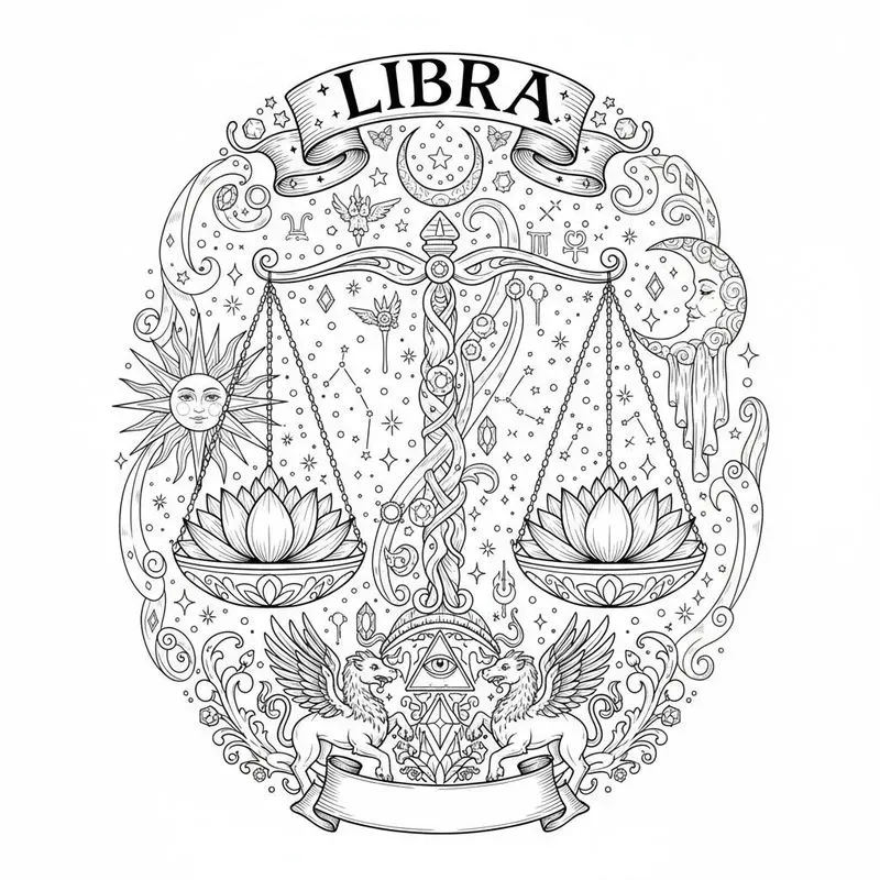 Zodiac Astrology Coloring Book Pages
