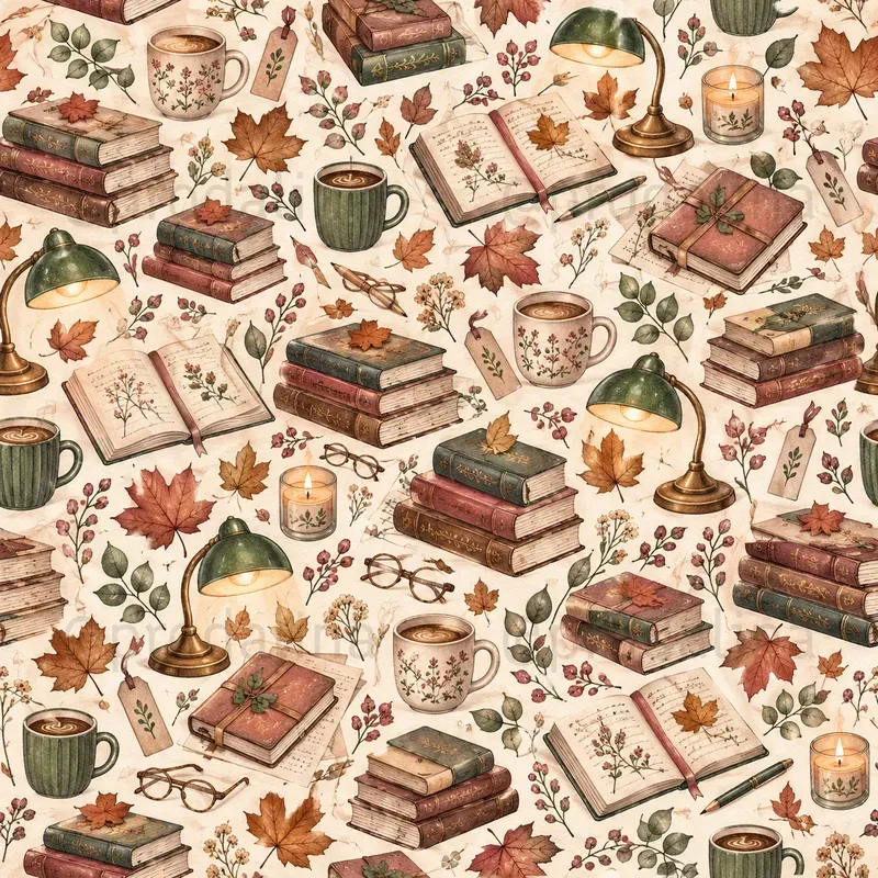 Cozy College Life Seamless Patterns
