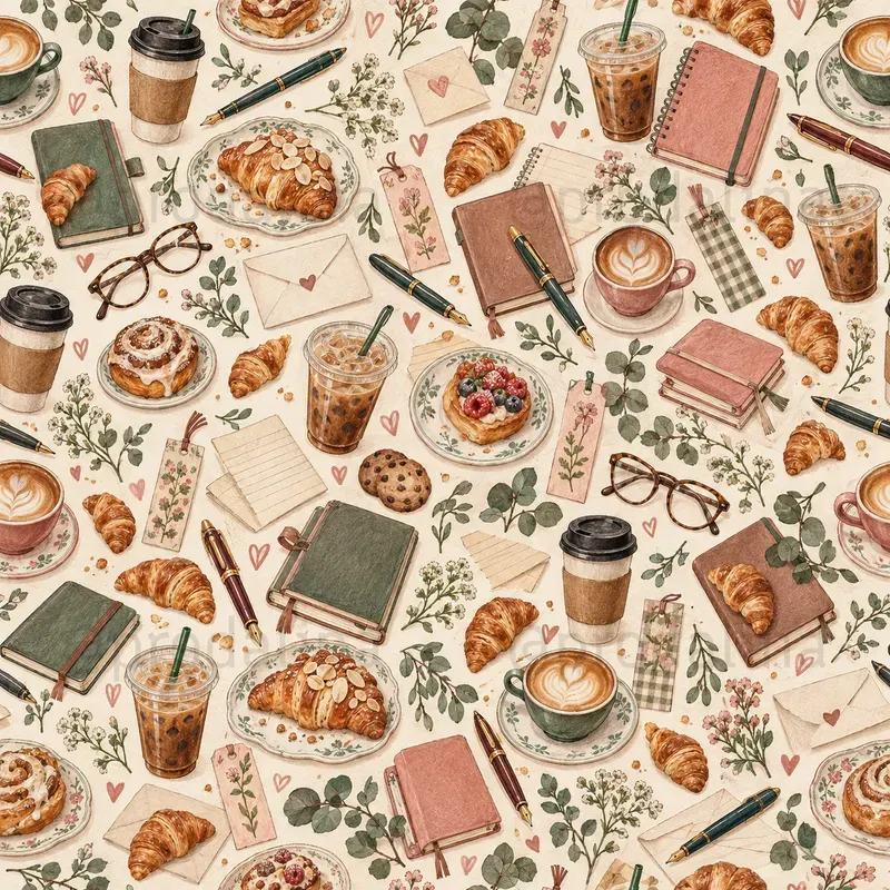 Cozy College Life Seamless Patterns