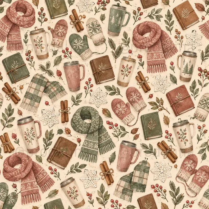 Cozy College Life Seamless Patterns