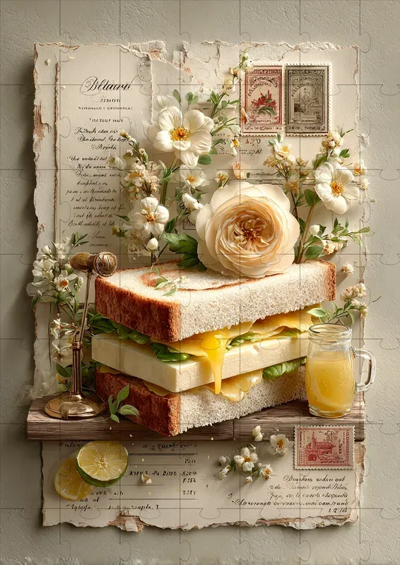 Elegant Gourmet Scrapbook Illustrations