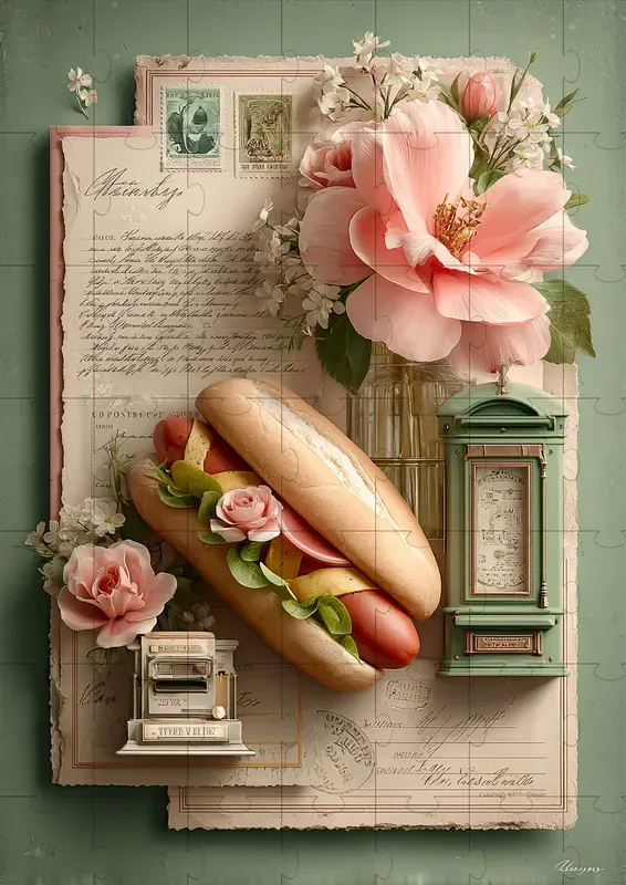 Elegant Gourmet Scrapbook Illustrations
