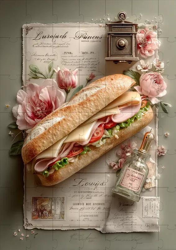 Elegant Gourmet Scrapbook Illustrations