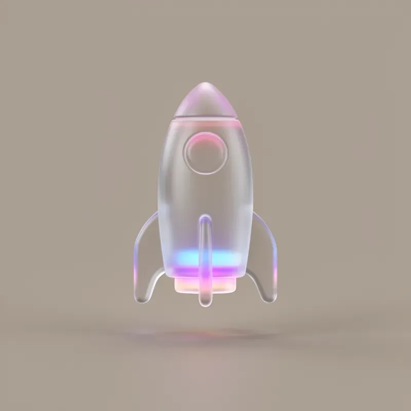 Clean Corporate Glassmorphism 3D Icons