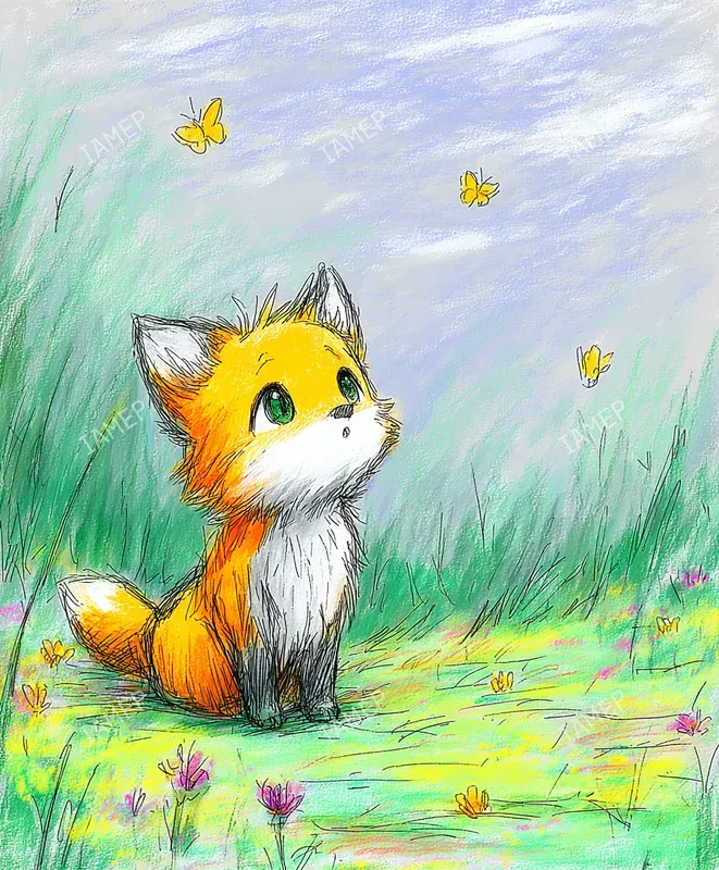 Crayon Storybook Animal Scenes