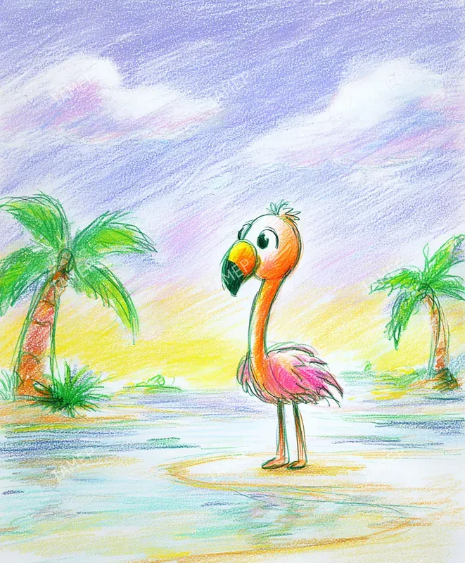 Crayon Storybook Animal Scenes