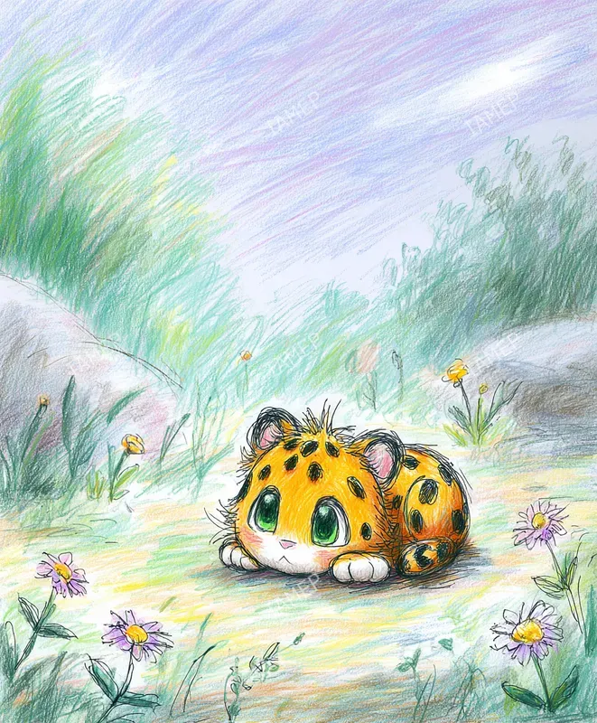 Crayon Storybook Animal Scenes