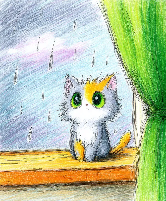 Crayon Storybook Animal Scenes