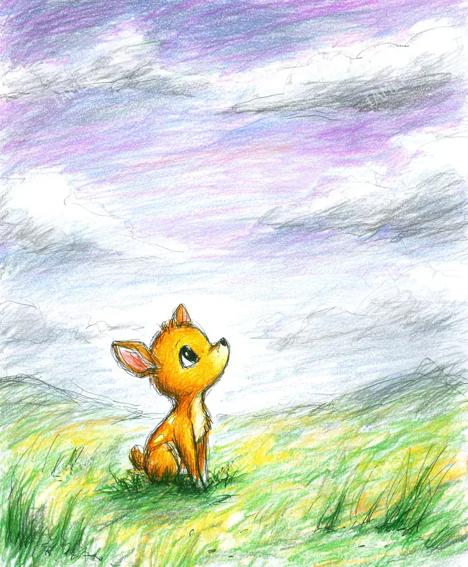 Crayon Storybook Animal Scenes