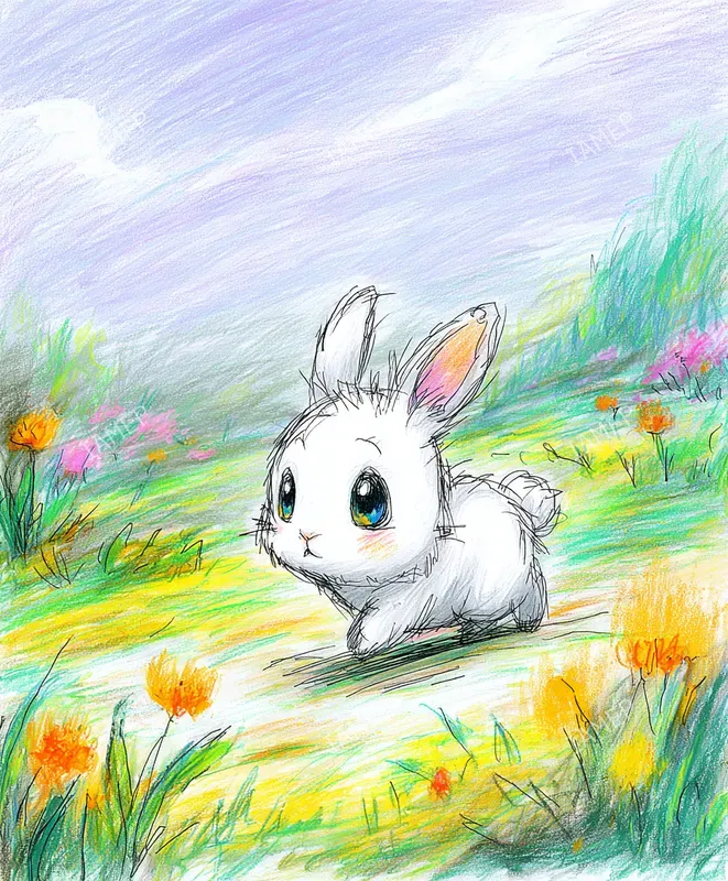 Crayon Storybook Animal Scenes