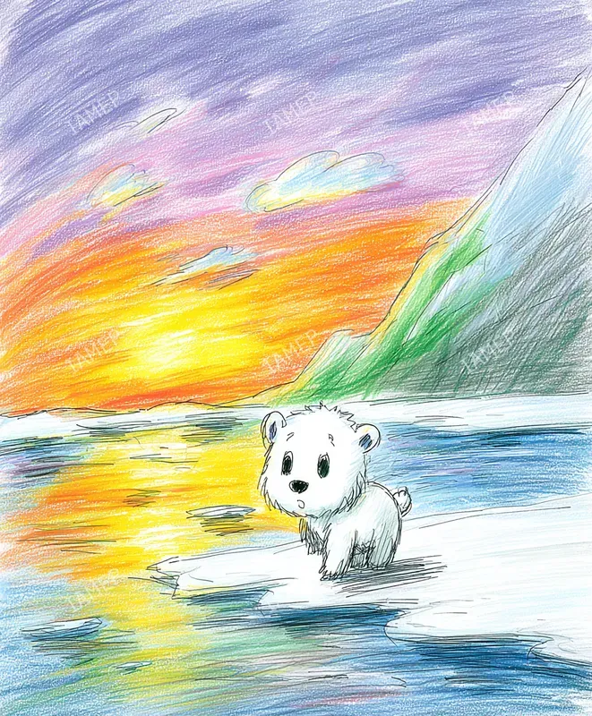Crayon Storybook Animal Scenes