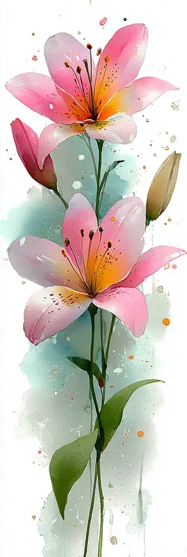 Watercolor Botanicals Bookmarks