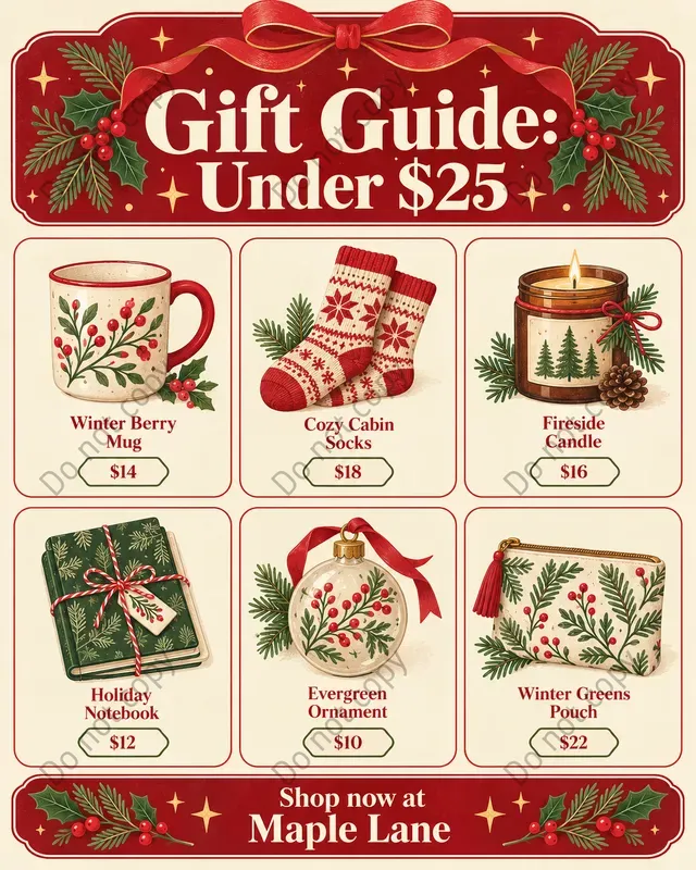 Holiday Gift Guide Designs