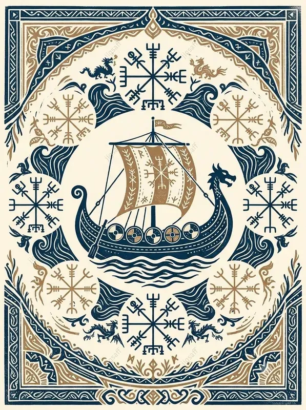 Folk Art Linocut Illustrations