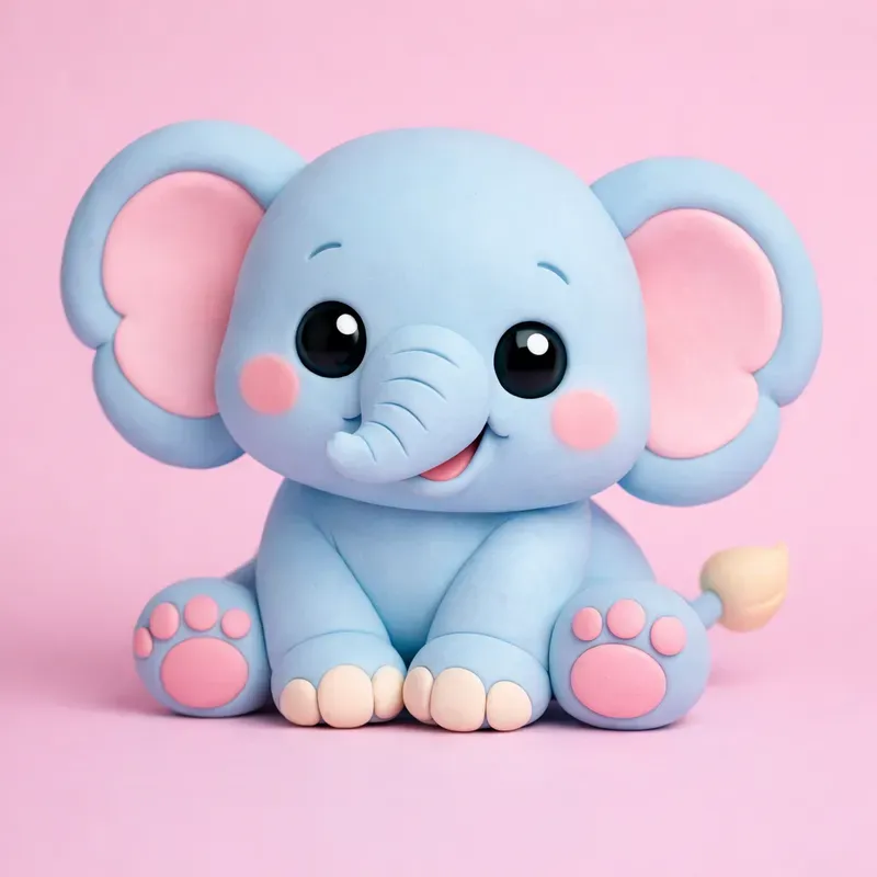 Cute 3D Pastel Claymation Animal Characters