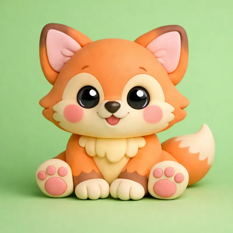 Cute 3D Pastel Claymation Animal Characters