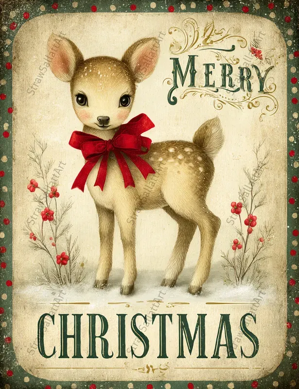 Merry Christmas Junk Journal Cards