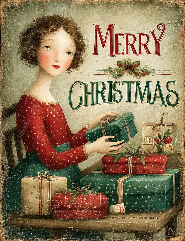 Merry Christmas Junk Journal Cards