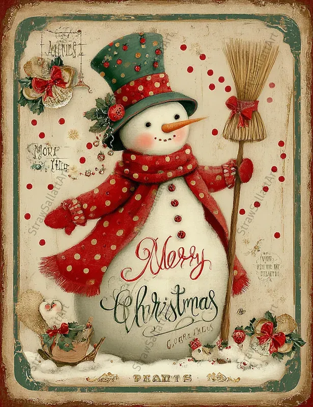 Merry Christmas Junk Journal Cards