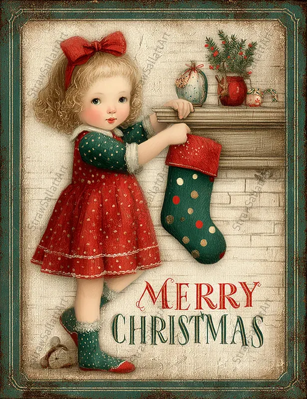 Merry Christmas Junk Journal Cards