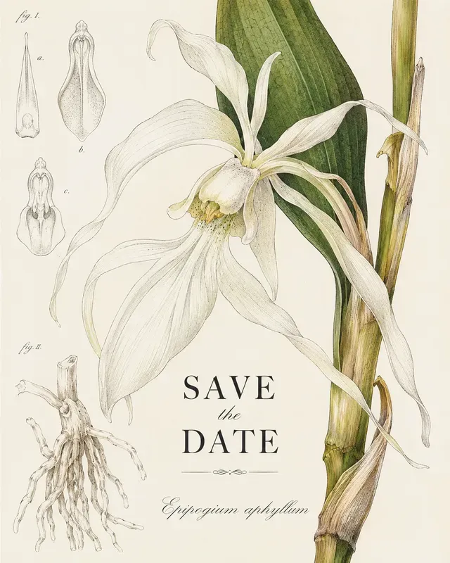 Vintage Wildflower Botanical Rsvp Art