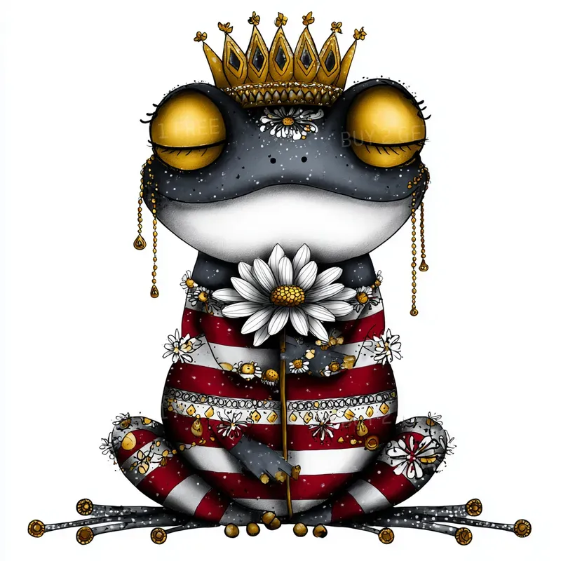 Daisy And Gold Whimsical Striped Animals