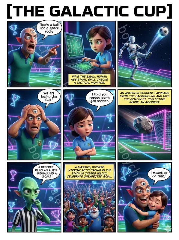 3D Comic Strip Page Generator