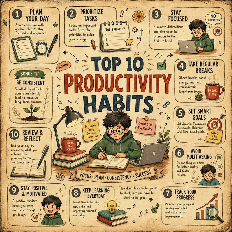 Vintage Top 10 Educational Infographics