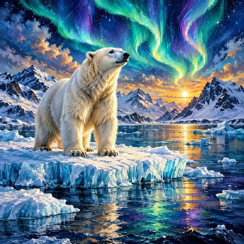 Swirling Expressionist Animal Art