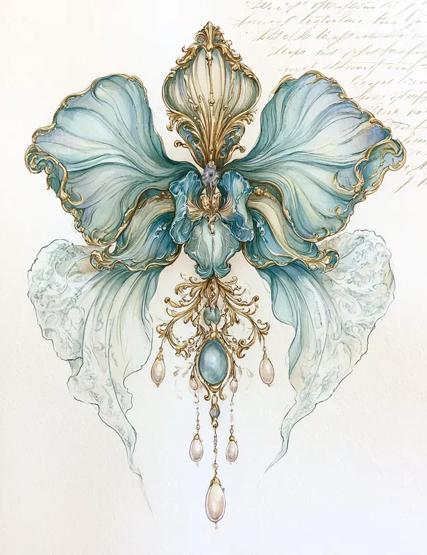 Rococo Botanical Junk Journal Pages