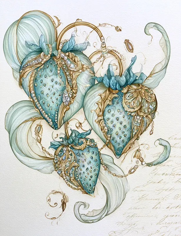 Rococo Botanical Junk Journal Pages