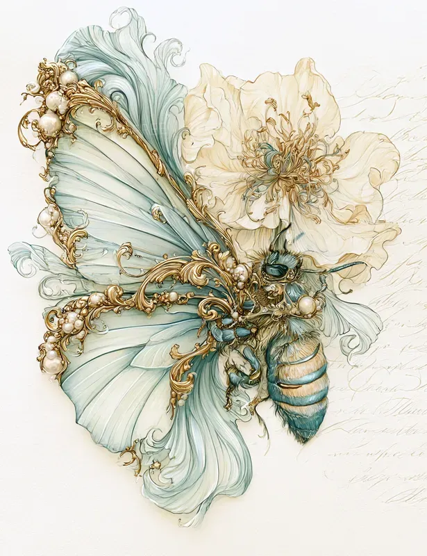 Rococo Botanical Junk Journal Pages