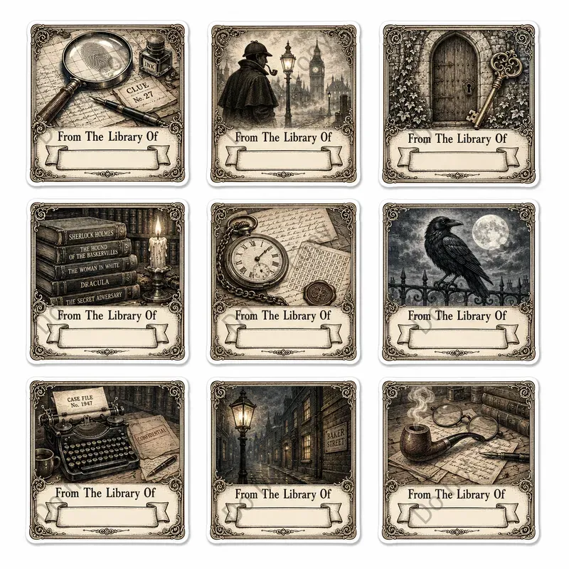 Ex Libris Bookplate Sticker Sets