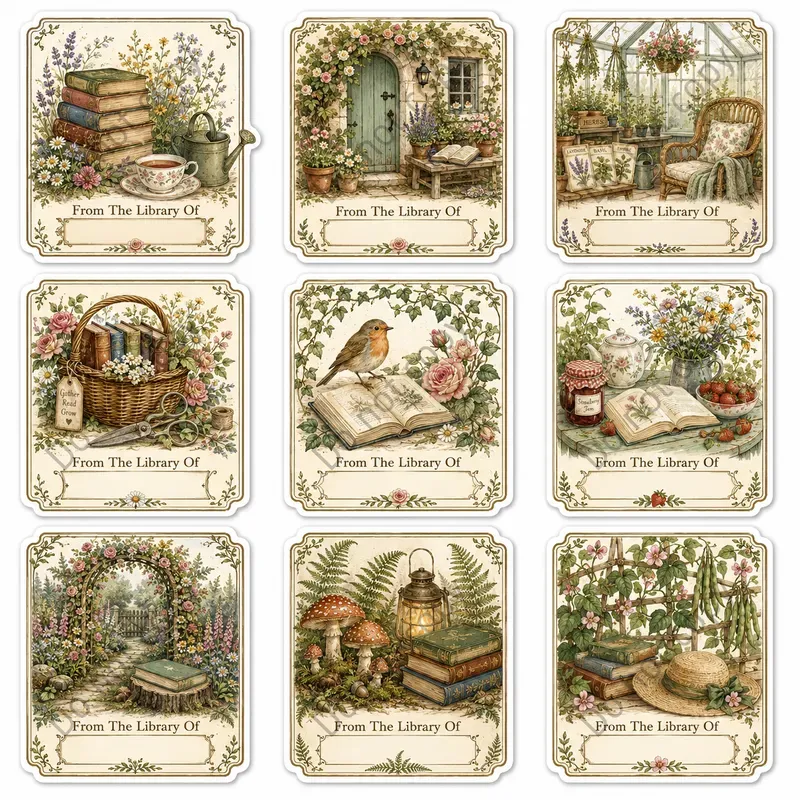 Ex Libris Bookplate Sticker Sets