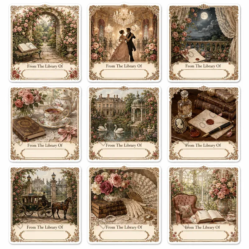 Ex Libris Bookplate Sticker Sets