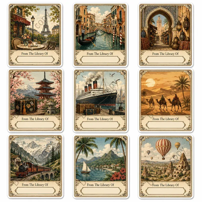 Ex Libris Bookplate Sticker Sets