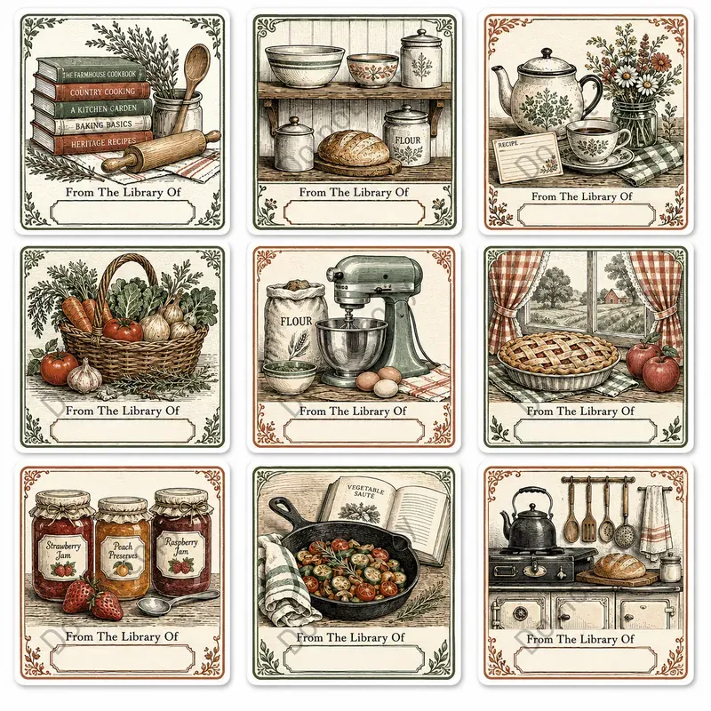 Ex Libris Bookplate Sticker Sets