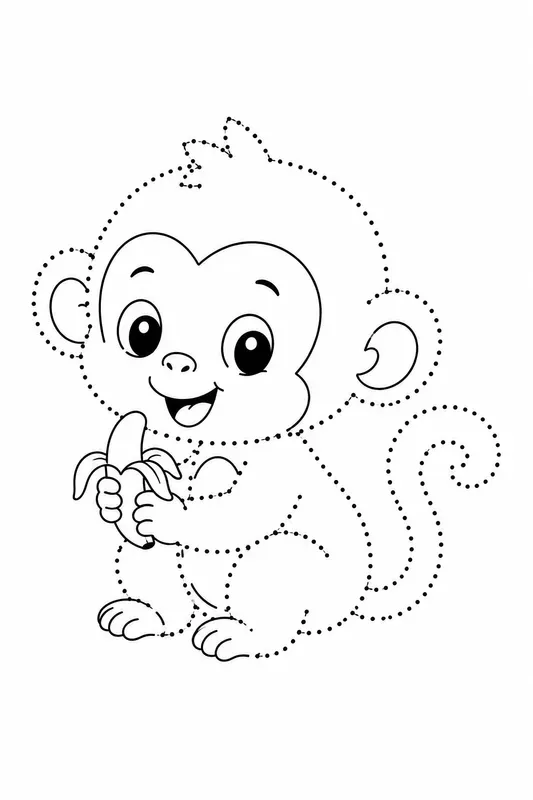 Baby Animal Dot Worksheets