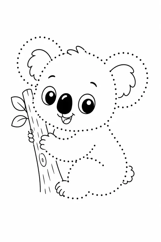 Baby Animal Dot Worksheets