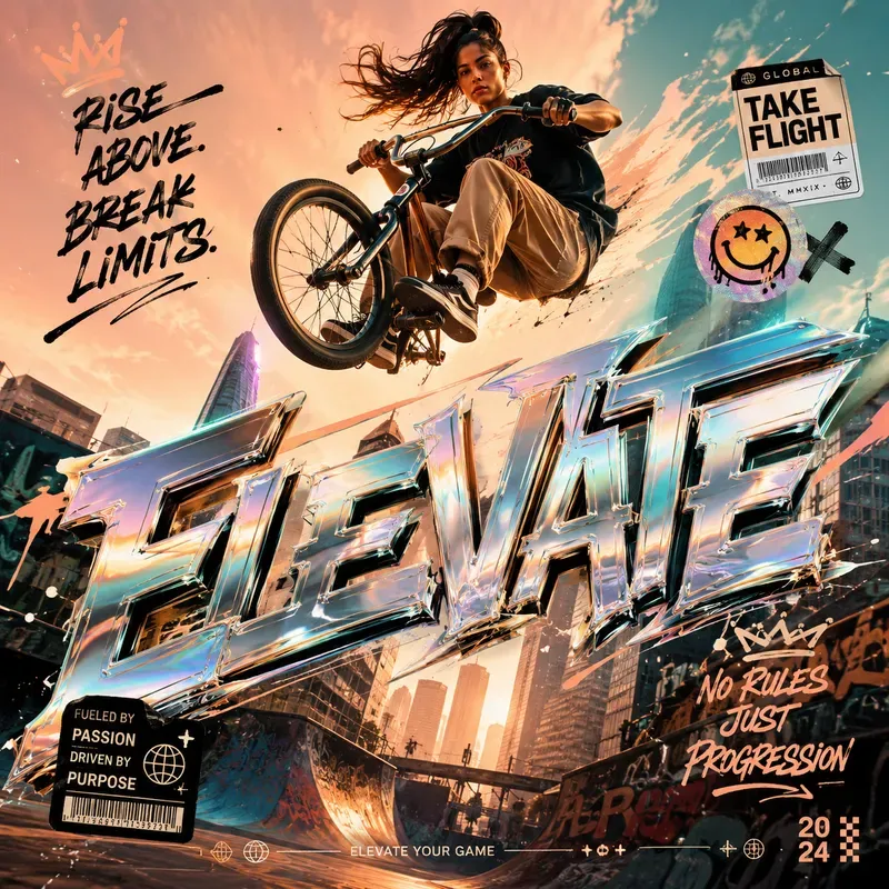 Urban Chrome Graffiti Posters
