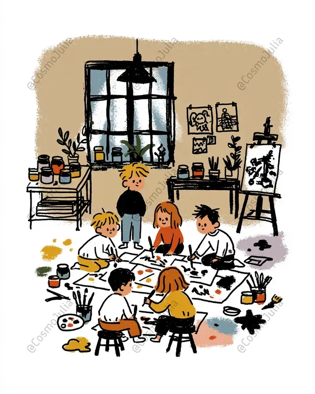 Cozy Moments Handdrawn Kids Art