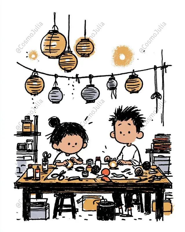 Cozy Moments Handdrawn Kids Art
