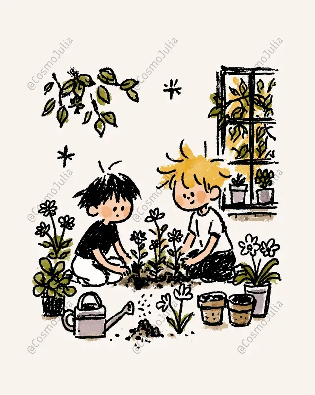 Cozy Moments Handdrawn Kids Art