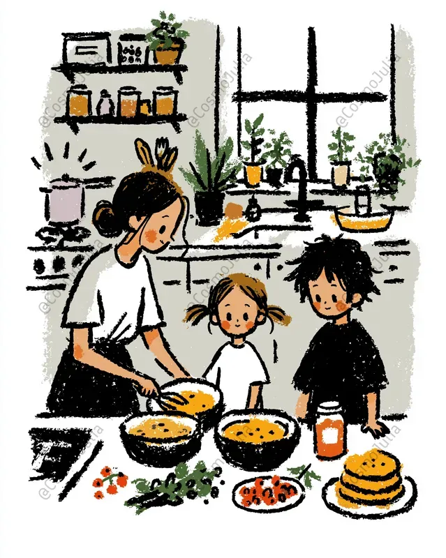 Cozy Moments Handdrawn Kids Art