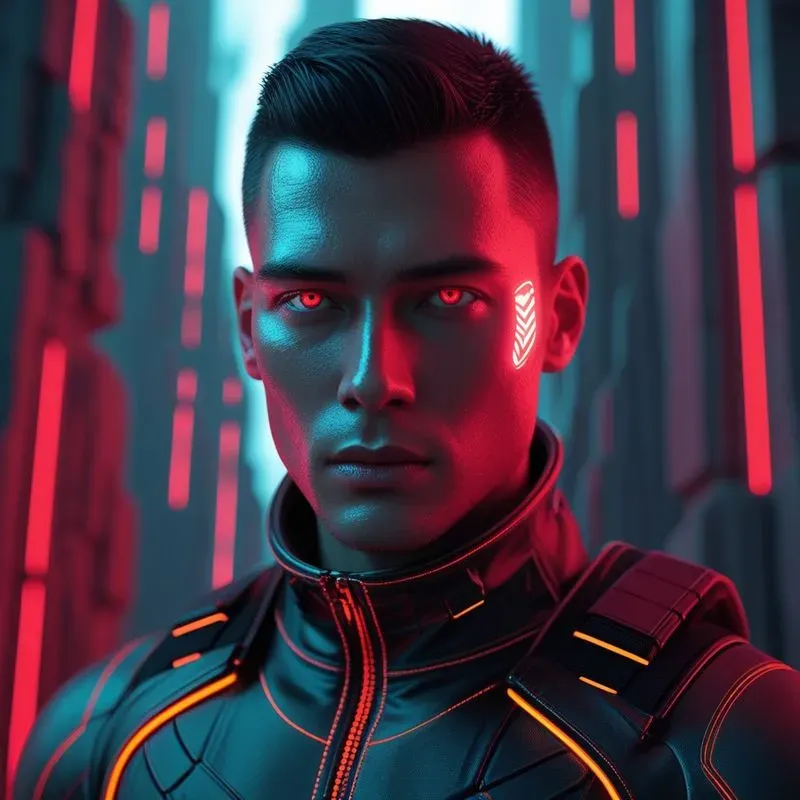 Neon Rebel Cyberpunk Character Portraits