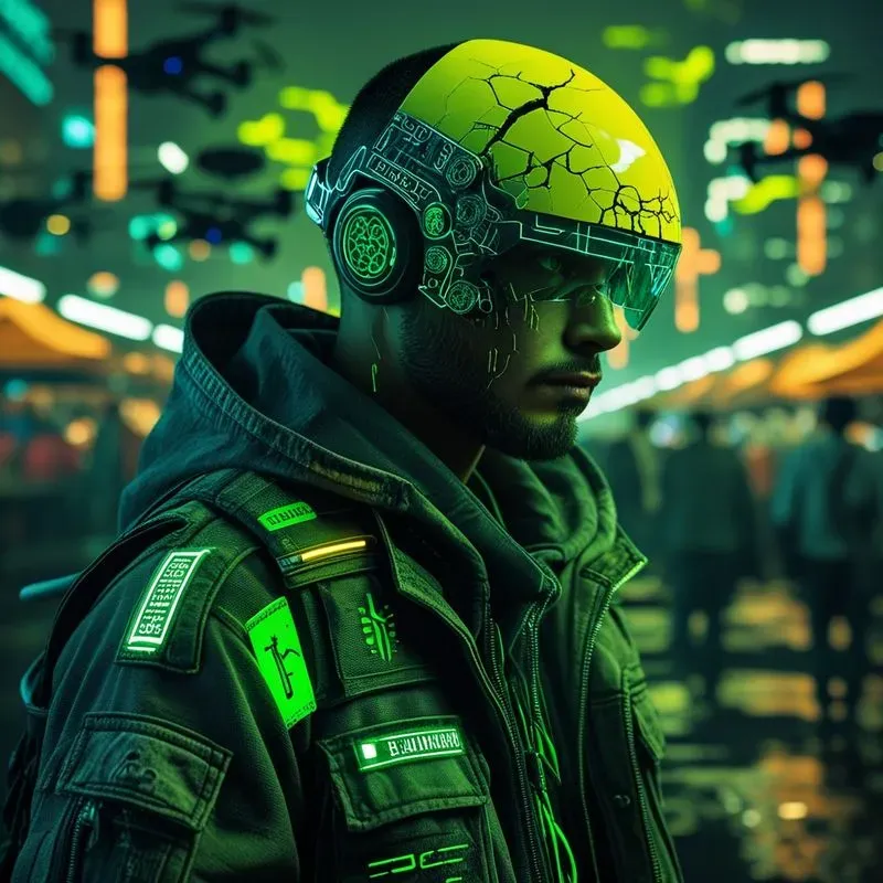 Neon Rebel Cyberpunk Character Portraits