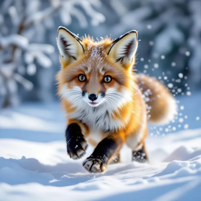 Photorealistic 3D Snow Cubs Art