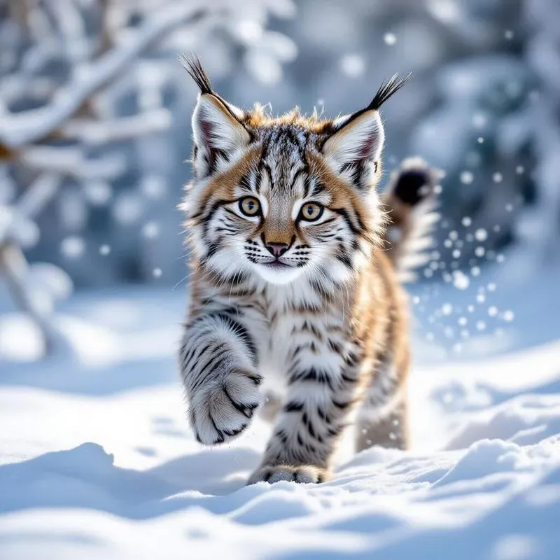 Photorealistic 3D Snow Cubs Art